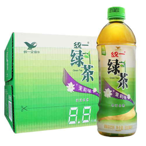 统一绿茶茉莉味饮料500ml