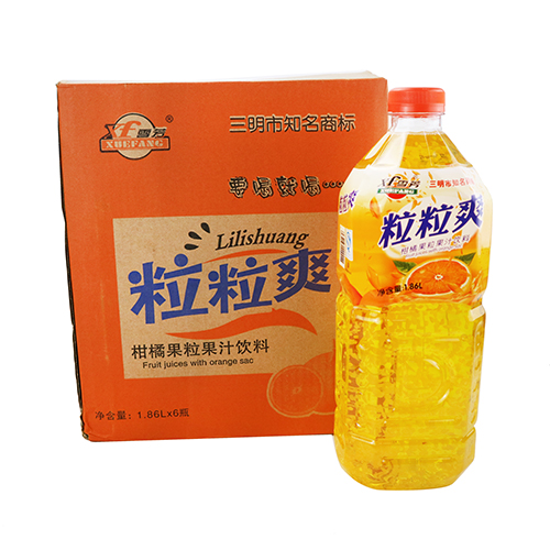 xf雪芳粒粒爽柑橘果粒果汁饮料1.86l